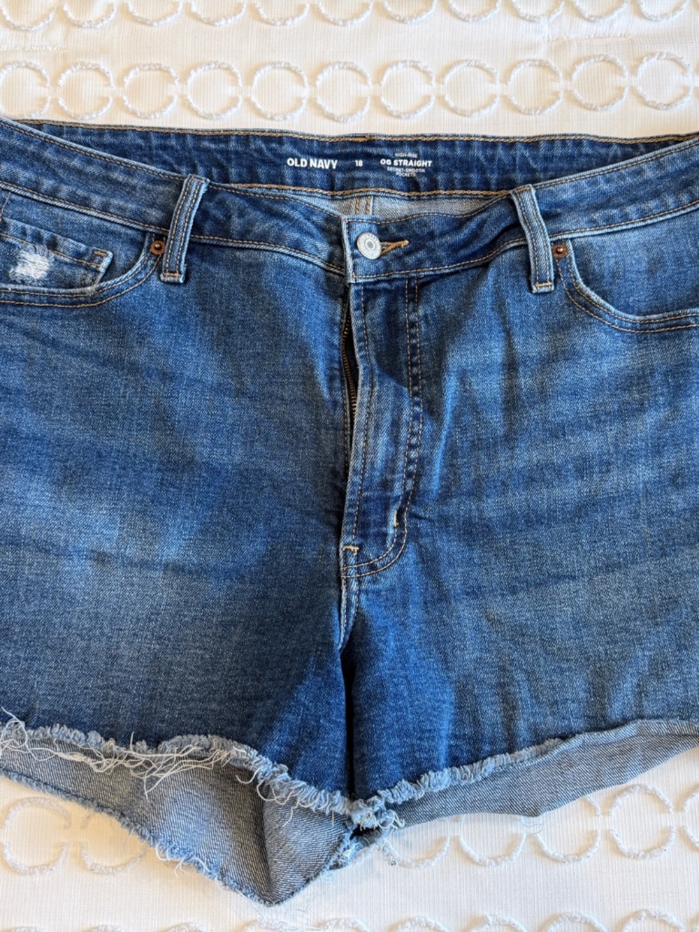 Old Navy Blue High-Rise OG Straight Jeans